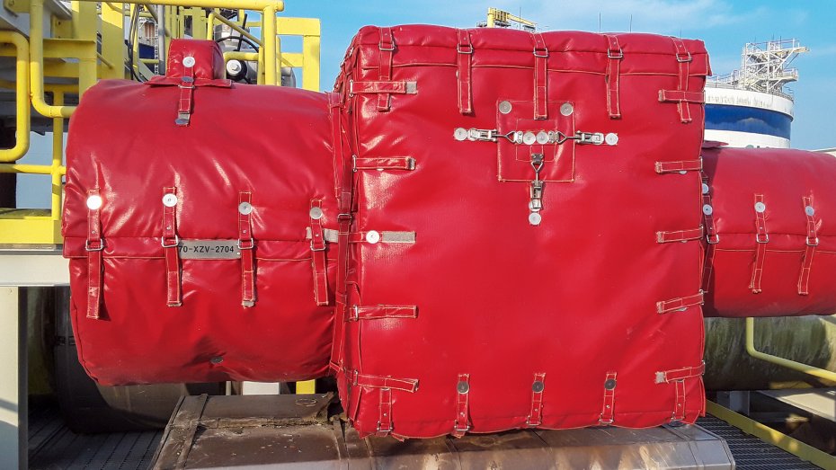 Red coloured Removable PFP jacket from Ancloz Engineering